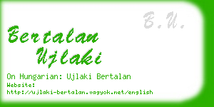 bertalan ujlaki business card